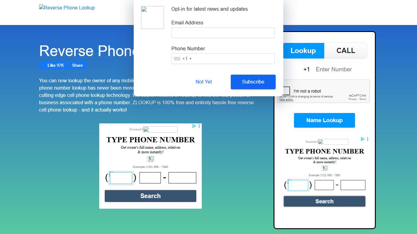 Reverse Phone Number Lookup Phone Number Search ZLOOKUP